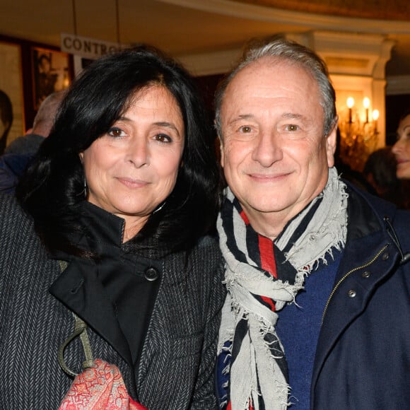 De quoi fragiliser leur couple ?
Patrick Braoudé et sa femme Guila - Générale de la pièce "Ramsès II" au théâtre des Bouffes-Parisiens à Paris le 23 octobre 2017. © Coadic Guirec/Bestimage