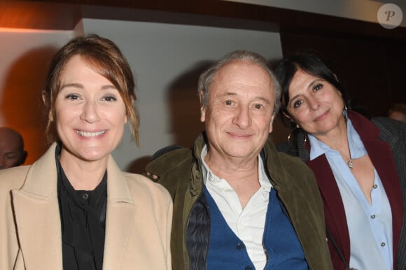 Daniela Lumbroso, Patrick Braoudé et sa femme Guila - Générale du 5ème woman show "N°5 de Chollet" de Christelle Chollet à la Salle Pleyel à Paris, le 17 janvier 2019. © Coadic Guirec/Bestimage