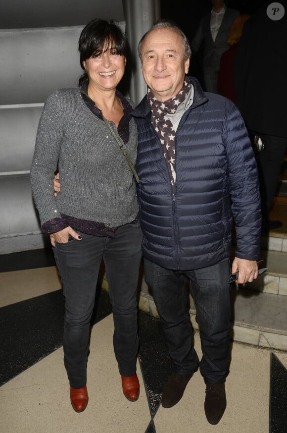 Patrick Braoudé et sa femme Guila - People assistent au concert de Arielle Dombasle à la Cigale à Paris le 4 novembre 2015. © Guirec Coadic / Bestimage 