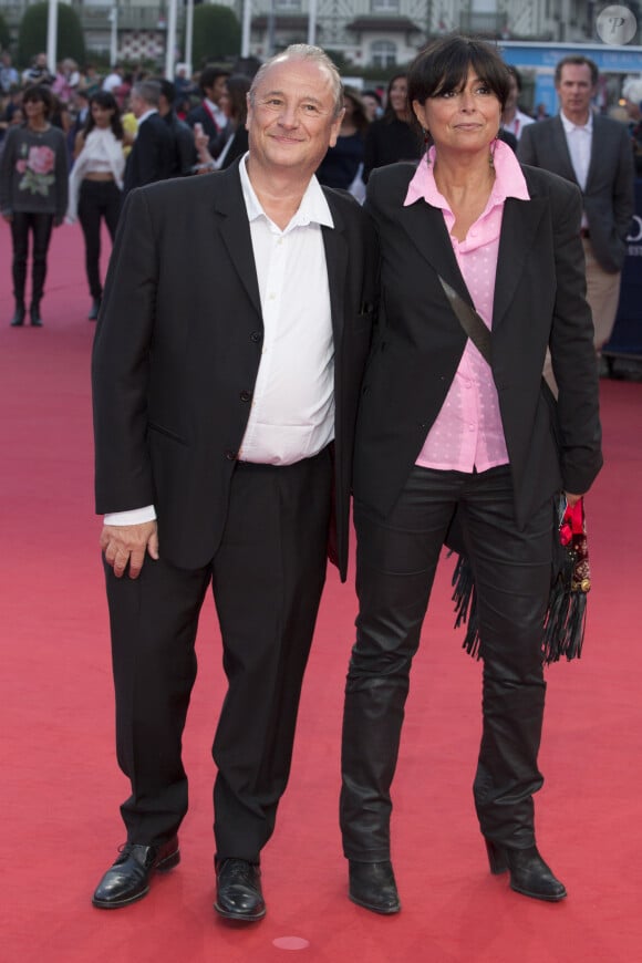 Patrick Braoudé et sa femme Guila - Avant-première du film "Les recettes du Bonheur" lors du 40e festival du cinéma américain de Deauville le 6 septembre 2014. 