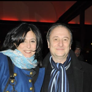 Patrick Braoudé et sa femme Guila - Générale du spectacle de Michel Boujenah, "Enfin libre", à l'Olympia.