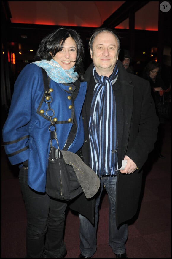 Patrick Braoudé et sa femme Guila - Générale du spectacle de Michel Boujenah, "Enfin libre", à l'Olympia.