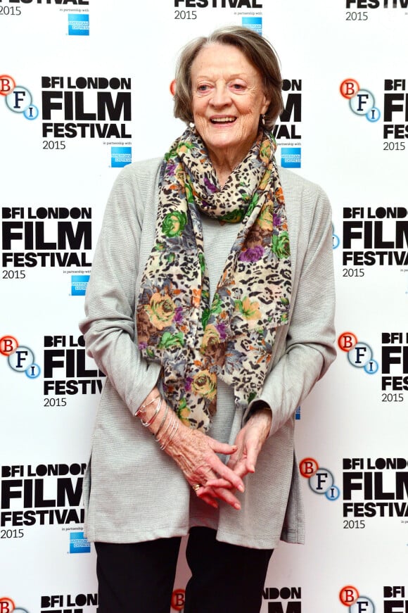 Maggie Smith - Photocall du film "The Lady in the van" lors du BFI , le Festival du Film de Londres à Londres, le 13 octobre 2015.  The Lady in the Van Mayor's Centrepiece Gala during The BFI London Film Festival on October 13, 2015. Pictured: Dame Maggie Smith 