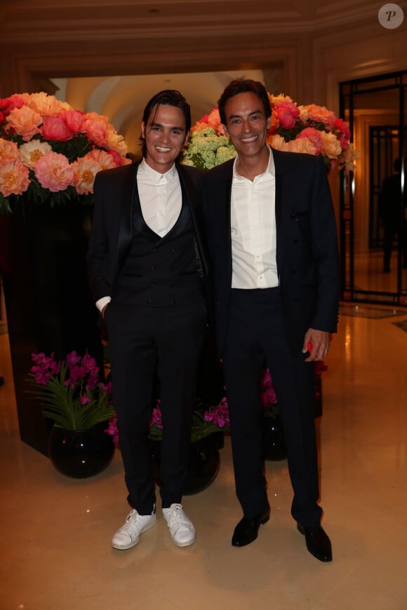 Exclusif - Anthony Delon avec son frère Alain-Fabien Delon au cocktail de la 10ème édition du "Global Gift Gala" à l'hôtel Four Seasons George V à Paris © Cyril Moreau/Global Gift Foundation/Bestimage