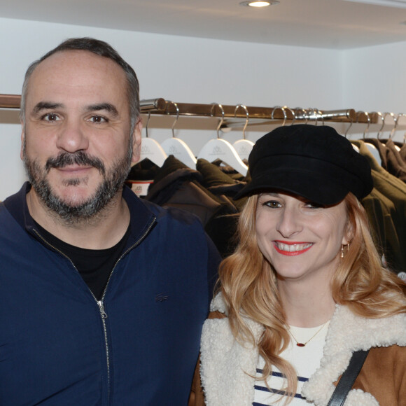 François-Xavier Demaison et sa femme Anaïs Tihay - Celio renouvelle sa collaboration avec Chamonix Mont-Blanc pour l'hiver 2023 le 23 novembre 2023. © Rachid Bellak/Bestimage 