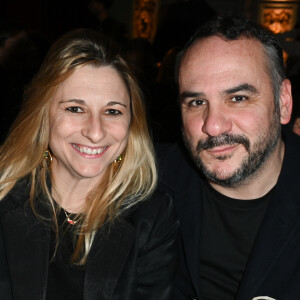 François-Xavier Demaison et sa femme Anaïs Tihay - Inauguration de la statue de cire de "Audrey Fleurot" au musée Grévin à Paris le 16 mars 2023. © Coadic Guirec/Bestimage