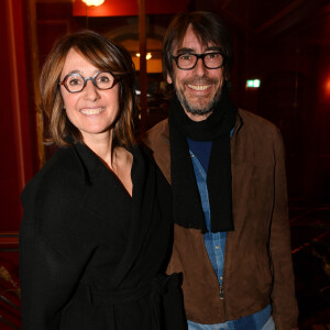 Exclusif - Alexia Laroche Joubert et son compagnon Mathieu Grinberg - Générale du chanteur Amir Haddad, seul-en-scène dans la pièce "Sélectionné" mise en scène par S. Suissa au théâtre Edouard VII à Paris le 28 mars 2022. © Veeren/Bestimage Sélectionné, texte de M. Elya, raconte l'incroyable histoire du nageur Alfred Nakache, dont une piscine parisienne porte le nom dans le XXème arrondissement. Cet athlète a été plusieurs fois champion de France avant et après sa déportation à Auschwitz car de confession juive. © Veeren/Bestimage  (No Web - pour suisse et Belgique 