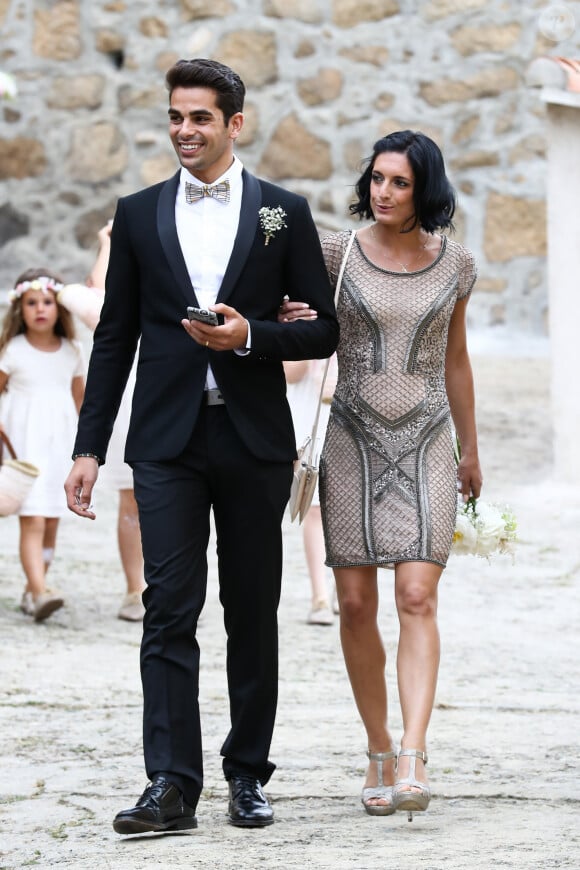 Exclusif - Prix spécial - Christophe Licata et sa compagne Coralie - Mariage religieux en l'église de Villanova d' Alizée et Grégoire Lyonnet - Villanova le 18 juin 2016 © Olivier Huitel - Olivier