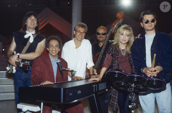 Photo de France Gall et Michel Berger sur le plateau de l'émission Stars 90 à Paris, France, dans les années 90. Photo par Pascal Baril/ABACAPRESS.COM