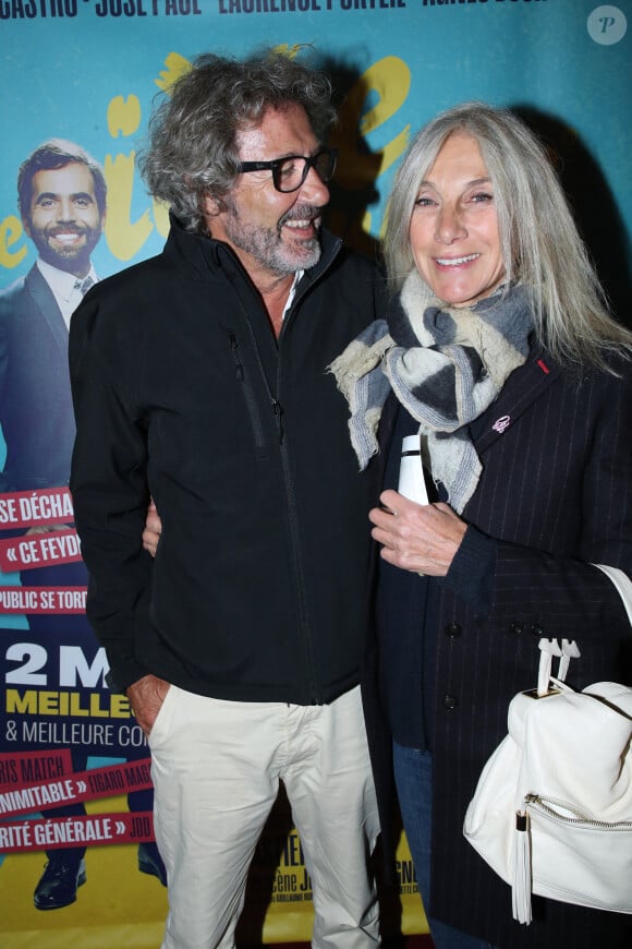 Exclusif - Jean-Christophe Laminette et Françoise Lépine - Célébrités à la 600ème de la Pièce " Une idée géniale " au Théâtre des Variétés à Paris, France. Le 2 Octobre 2024. © Bertrand Rindoff / Bestimage 