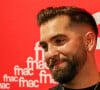 Le chanteur s'est révélé au grand public en remportant la troisième saison de The Voice en 2014 sur TF1
Exclusif - Kendji Girac en séance de dédicaces à l'occasion de la sortie de son nouvel album ''Vivre'' à la FNAC Croix-Blanche de Sainte-Geneviève-des-Bois, France, le vendredi 4 octobre 2024. 