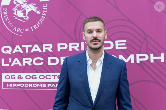 M. Pokora (Matt) au prix Qatar Arc de Triomphe à l'Hippodrome de Longchamp, le 6 octobre 2024. © Rachid Bellak / Bestimage