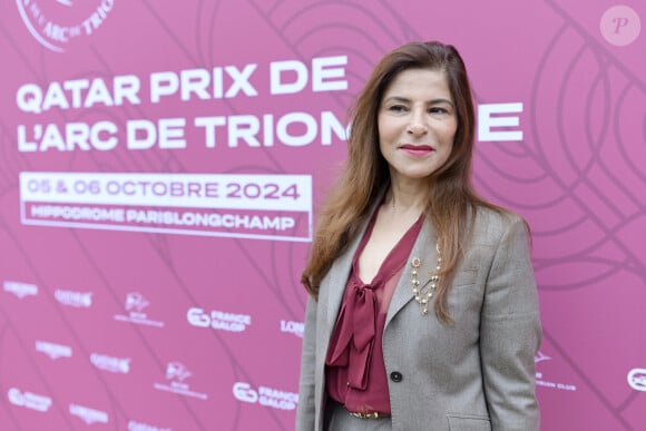 Samira Sitaïl, ambassadrice du Maroc en France au prix Qatar Arc de Triomphe à l'Hippodrome de Longchamp, le 6 octobre 2024. © Rachid Bellak / Bestimage