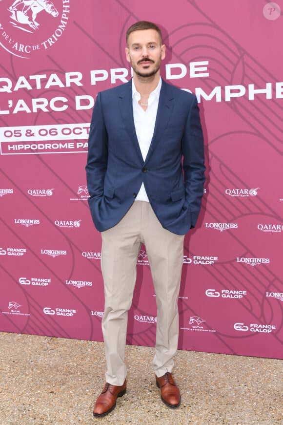 M. Pokora (Matt) au prix Qatar Arc de Triomphe à l'Hippodrome de Longchamp, le 6 octobre 2024. © Rachid Bellak / Bestimage