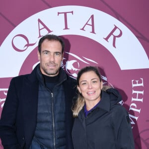 Laure Boulleau et Bruno Cheyrou au prix Qatar Arc de Triomphe à l'Hippodrome de Longchamp, le 6 octobre 2024. © Rachid Bellak / Bestimage