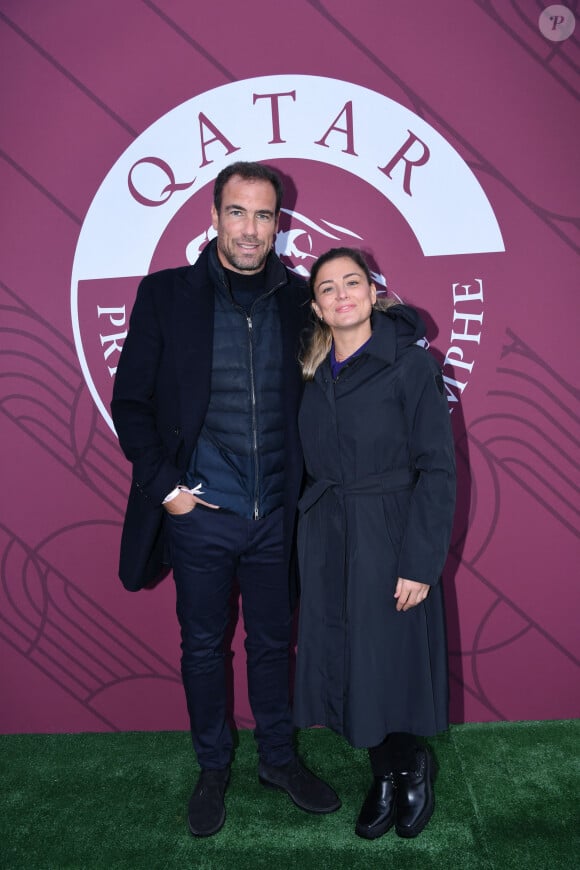 Laure Boulleau et Bruno Cheyrou au prix Qatar Arc de Triomphe à l'Hippodrome de Longchamp, le 6 octobre 2024. © Rachid Bellak / Bestimage