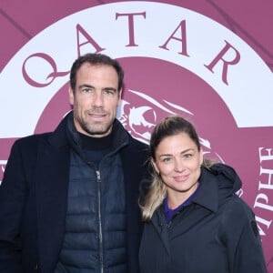 Laure Boulleau et Bruno Cheyrou au prix Qatar Arc de Triomphe à l'Hippodrome de Longchamp, le 6 octobre 2024. © Rachid Bellak / Bestimage