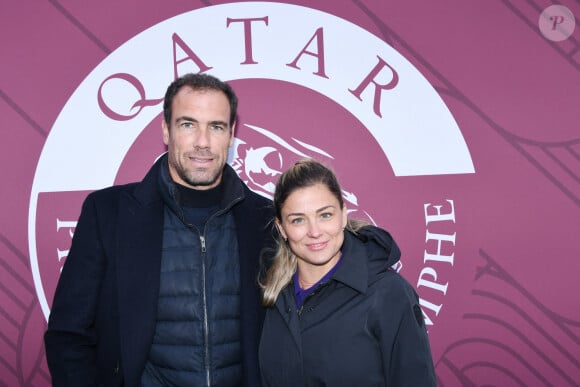 Laure Boulleau et Bruno Cheyrou au prix Qatar Arc de Triomphe à l'Hippodrome de Longchamp, le 6 octobre 2024. © Rachid Bellak / Bestimage