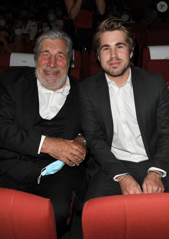 Jean-Pierre Castaldi et son fils Giovanni Castaldi lors de la cérémonie de clôture et remise de prix du Festival du film Francophone d'Angoulême 2020 le 2 septembre 2020. © Coadic Guirec / Bestimage 