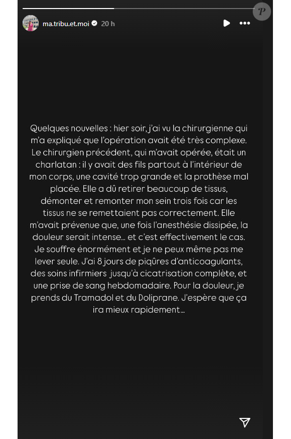 La candidate en question a évoqué un chirurgien charlatan dont elle a été victime