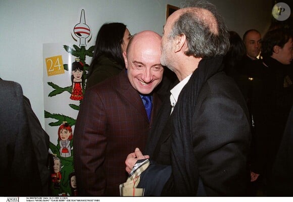 Michel Blanc et Claude Berri à la 1ère du film "Mauvaise passe" à Paris.