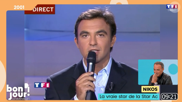 A l'époque, il était journaliste et a été propulsé sur le devant de la scène
Nikos Aliagas était l'invité de Bruce Toussaint dans "Bonjour !", le 10 octobre 2024, sur TF1