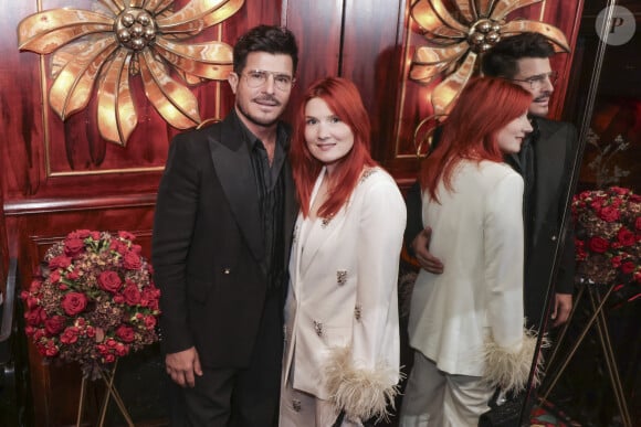 Vincent Niclo, Adeline Toniutti lors de la soirée Omar Harfouch - "Dîner chez Maxim's" à Paris le 9 octobre 2024. Le dîner organisé par O.Harfouch était pour remercier les célébrités venues à son concert “Concerto pour la paix”, au théâtre des Champs Elysées le 18 septembre 2024. O.Harfouch va partir pour une tournée mondiale du Concerto qui comprend le Vatican, l’Opéra de Dubaï et New York . © Perusseau / Tribeca / Bestimage