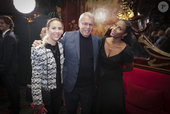 Sarah Saldmann, Jean-Michel Cohen et Christine Kelly lors de la soirée Omar Harfouch - "Dîner chez Maxim's" à Paris le 9 octobre 2024. Le dîner organisé par O.Harfouch était pour remercier les célébrités venues à son concert “Concerto pour la paix”, au théâtre des Champs Elysées le 18 septembre 2024. O.Harfouch va partir pour une tournée mondiale du Concerto qui comprend le Vatican, l’Opéra de Dubaï et New York . © Perusseau / Tribeca / Bestimage