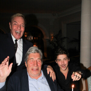 Exclusif - Tony Gomez, Jean-Pierre Castaldi, Baptiste Gonthier - JP.Castaldi fête son anniversaire (80 ans) au restaurant "Laurent" à Paris le 1er octobre 2024. © Philippe Baldini / Bestimage