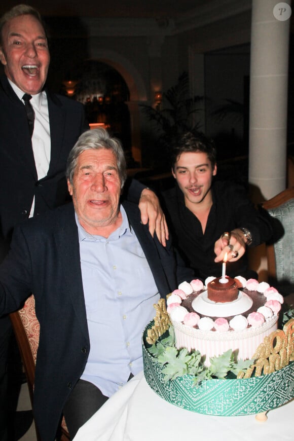 Exclusif - Tony Gomez, Jean-Pierre Castaldi, Baptiste Gonthier - JP.Castaldi fête son anniversaire (80 ans) au restaurant "Laurent" à Paris le 1er octobre 2024. © Philippe Baldini / Bestimage 