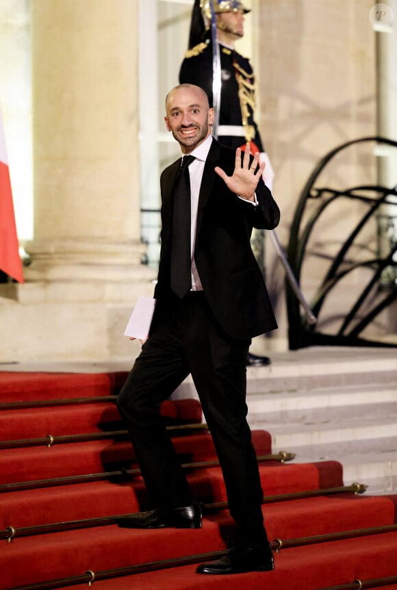 Benjamin Haddad, ministre délégué chargé de l'Europe arrivant au dîner d'état au palais de l'Elysée à Paris en l'honneur de la visite du roi et de la reine de Belgique en France le 14 octobre 2024. © Dominique Jacovides / Bestimage 