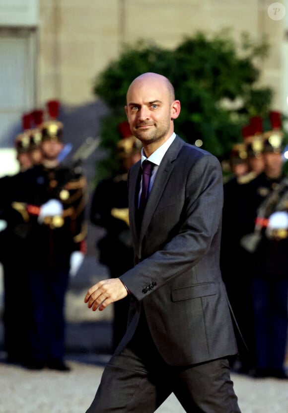 Benjamin Haddad, ministre délégué chargé de l'Europe arrivant au dîner d'état au palais de l'Elysée à Paris en l'honneur de la visite du roi et de la reine de Belgique en France le 14 octobre 2024. © Dominique Jacovides / Bestimage 