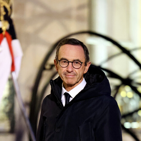 Bruno Retailleau, ministre de l'Intérieur arrivant au dîner d'état au palais de l'Elysée à Paris en l'honneur de la visite du roi et de la reine de Belgique en France le 14 octobre 2024. © Dominique Jacovides / Bestimage  Celebs Arrivals at the state dinner at the Elysée Palace in Paris in honour of the visit of the King and Queen of Belgium to France on october 14th 2024 