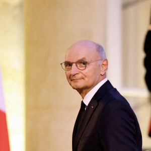 Didier Migaud, ministre de la justice arrivant au dîner d'état au palais de l'Elysée à Paris en l'honneur de la visite du roi et de la reine de Belgique en France le 14 octobre 2024. © Dominique Jacovides / Bestimage  Celebs Arrivals at the state dinner at the Elysée Palace in Paris in honour of the visit of the King and Queen of Belgium to France on october 14th 2024 