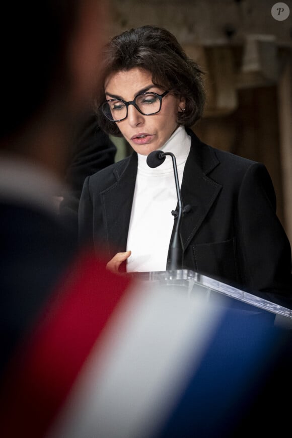 La ministre de la Culture Rachida Dati visite le site du moulin d'Eschviller lors de son déplacement en Moselle et dans le Bas-Rhin, France, le 7 octobre 2024. © Elyxandro Cegarra/Panoramic/Bestimage 