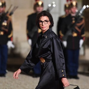 Rachida Dati, ministre française de la culture et du patrimoine arrive au palais de l'Élysée pour un dîner offert aux chefs d'état et de gouvernement par le président de la république dans le cadre du XIXe Sommet de la Francophonie à Paris © Lionel Urman / Panoramic / Bestimage 