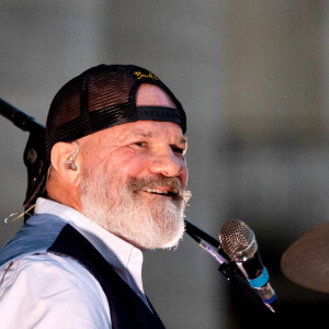 Le grand chef et animateur TV Philippe Etchebest est egalement leader et batteur d'un groupe de rock, "Chef and the Gang", il a organisé pour la fete de la musique un concert devant un de ses restaurants, " Le Quatrieme Mur", qu'il dirige dans le batiment de l'Opera de Bordeaux, le 21 Juin 2024. Patrick Bernard-Thierry David/ Bestimage