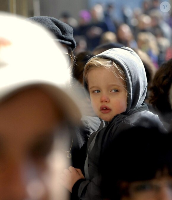 Angelina Jolie, Brad Pitt et leurs enfants à Florence en Italie.