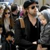 Angelina Jolie, Brad Pitt et leurs enfants à Florence en Italie.