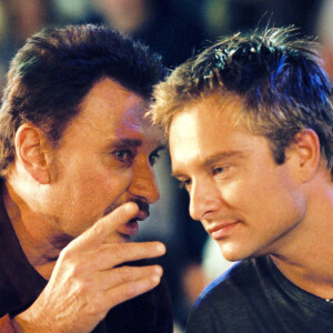 Johnny Hallyday et son fils David Hallyday.