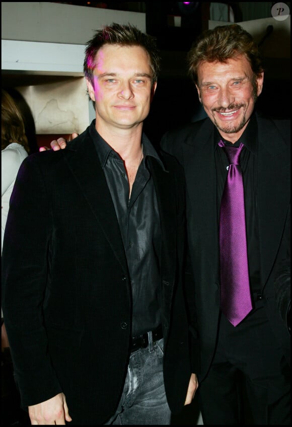 Johnny Hallyday et son fils David Hallyday.