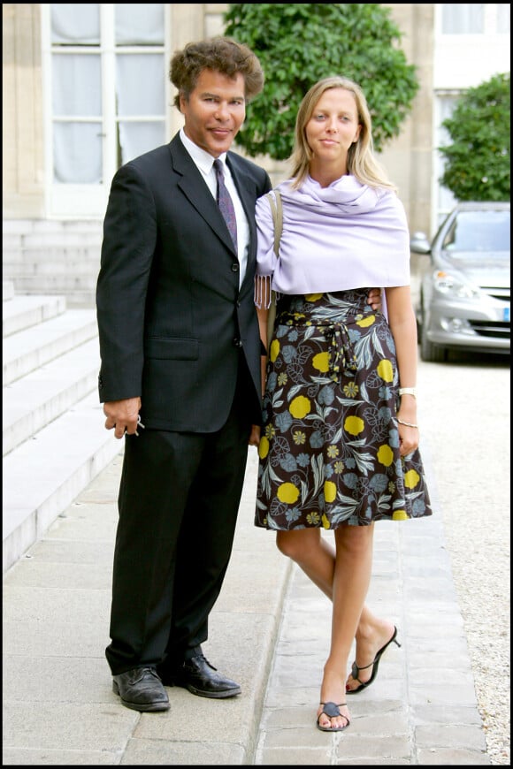 Igor Bogdanoff avec Amélie de Bourbon-Parme à l'Élysée.