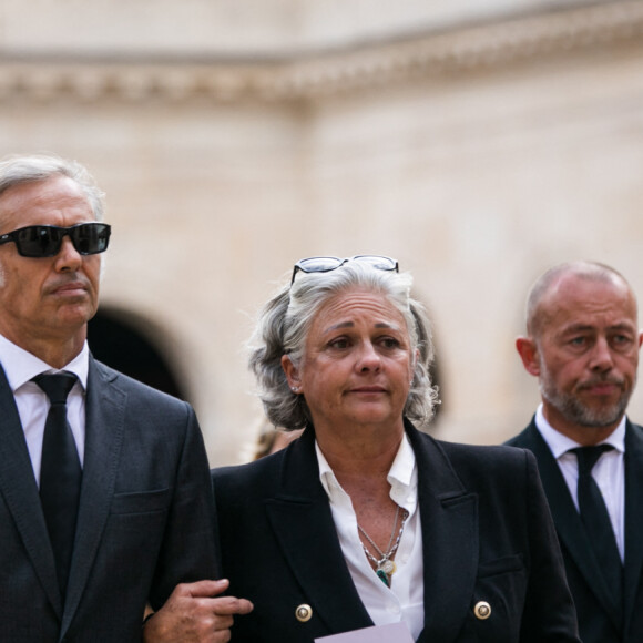 Paul Belmondo, Florence Belmondo et la famille Belmondo - Cérémonie d'hommage national à Jean-Paul Belmondo à l'Hôtel des Invalides à Paris, France, le 9 septembre 2021. © Romain Gaillard / Pool / Bestimage Ceremony of national tribute to French actor Jean-Paul Belmondo at the Hotel des Invalides in Paris, France, on September 9, 2021.