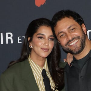 Leïla Bekhti et Jean-Rachid Kallouche (producteur) lors de l'avant-première du film "Monsieur Aznavour" au cinéma Le Grand Rex à Paris le 22 octobre 2024. © Coadic Guirec / Bestimage