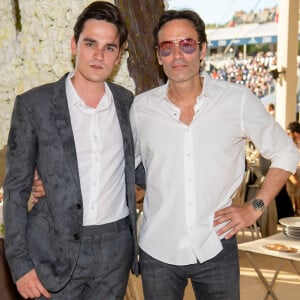 Exclusif - Anthony Delon et son frère Alain-Fabien Delon - Tente - Dîner - Longines Paris Eiffel Jumping au Champ de Mars à Paris, France, le 5 juillet 2019. © Luc Castel/Bestimage 