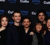 César Domboy, Marie Colomb, Nicolas Slomka, Matthieu Rumani, Alexia Laroche-Joubert, Louis Farge, Anaïde Rozam, guest - Avant-première de la série "Culte" à la Villa Culte à Paris. Le 9 octobre 2024 © Christophe Clovis / Bestimage