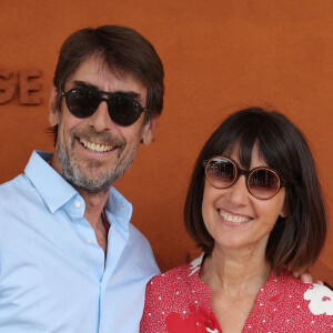 Alexia Laroche-Joubert et son compagnon Mathieu Grinberg - Célébrités au village des Internationaux de France de tennis de Roland Garros 2024 à Paris le 7 juin 2024. © Jacovides-Moreau/Bestimage