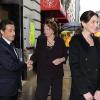 Nicolas et Carla Sarkozy quittent le French Institute Alliance Française à New York le 29 mars 2010