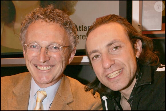 Nelson Monfort et Philippe Candeloro lors du salon du livre 2008.