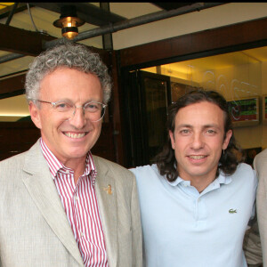 Nelson Monfort et Philippe Candeloro au tournoi Roland Garros 2007.